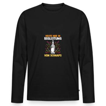 Costume de carnaval Bière Carnaval Carnaval - T-shirt manches longues Premium bio Homme - noir - Devant - Nico (187cm)