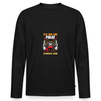 Karnevalskostüm Bier Fasching Karneval - Männer Premium Bio Langarmshirt - Schwarz - Vorne - Nico (187cm)