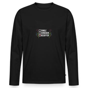 Costume de carnaval Bière Carnaval Carnaval - T-shirt manches longues Premium bio Homme - noir - Devant - Nico (187cm)