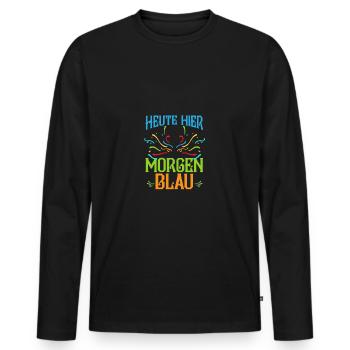 Costume de carnaval Bière Carnaval Carnaval - T-shirt manches longues Premium bio Homme - noir - Devant - Nico (187cm)