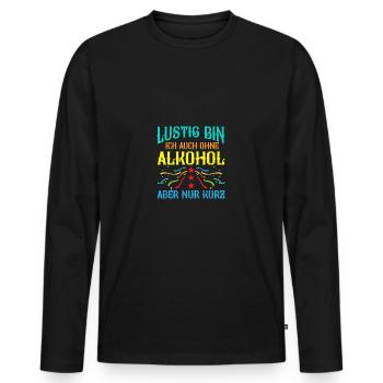 Costume de carnaval Bière Carnaval Carnaval - T-shirt manches longues Premium bio Homme - noir - Devant - Nico (187cm)