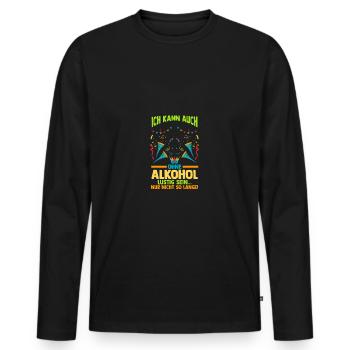 Karnevalskostüm Bier Fasching Karneval - Männer Premium Bio Langarmshirt - Schwarz - Vorne - Nico (187cm)