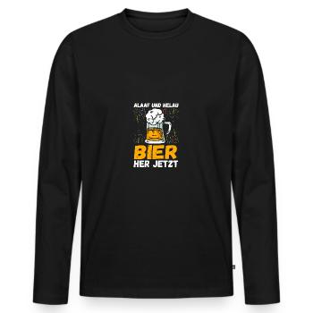 Costume de carnaval Boire de la bière Carnaval Carnaval - T-shirt manches longues Premium bio Homme - noir - Devant - Nico (187cm)