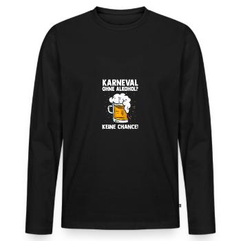 Costume de carnaval Carnaval - T-shirt manches longues Premium bio Homme - noir - Devant - Nico (187cm)