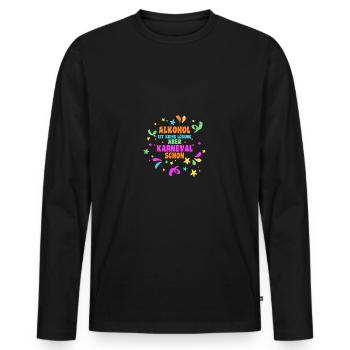 Costume de carnaval Carnaval - T-shirt manches longues Premium bio Homme - noir - Devant - Nico (187cm)