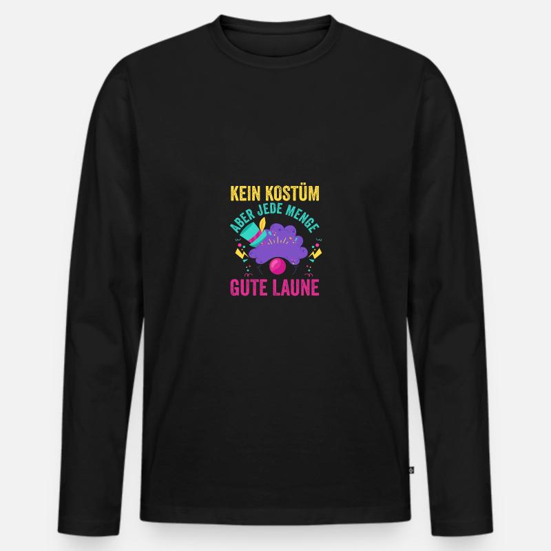 Karnevalskostüm Fasching Karneval - Männer Premium Bio Langarmshirt - Schwarz
