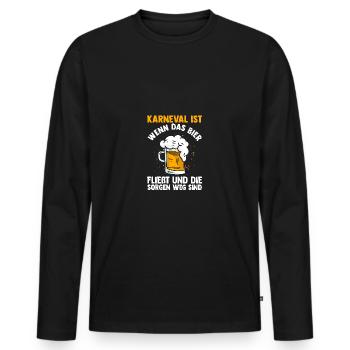 Costume de carnaval Carnaval - T-shirt manches longues Premium bio Homme - noir - Devant - Nico (187cm)