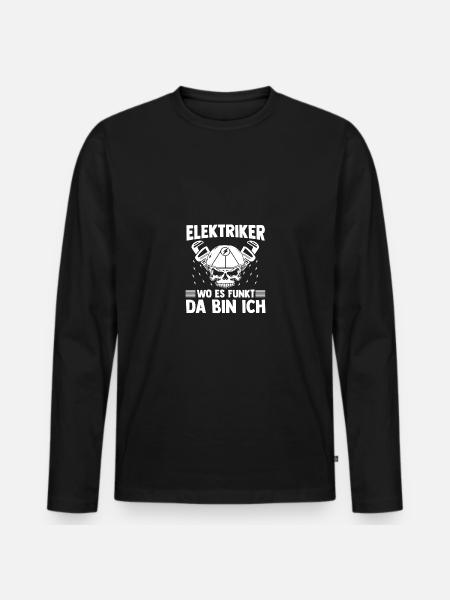 Master Electrician Electrical Engineer Electrician - Men's Premium Organic Long Sleeve Shirt - black