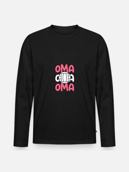 Handball Granny Handball - Men's Premium Organic Long Sleeve Shirt - black