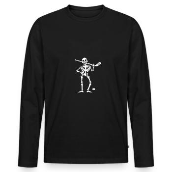 Eishockeyspieler Eishockey - Männer Premium Bio Langarmshirt - Schwarz - Vorne - Nico (187cm)
