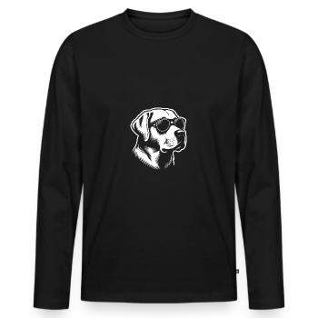 Labrador Retriever Loyauté Ami de la famille - T-shirt manches longues Premium bio Homme - noir - Devant - Nico (187cm)