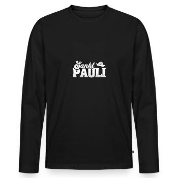 Sankt Pauli St.Pauli Hamburg Paulian Hamburger - Men's Premium Organic Long Sleeve Shirt - black - Front - Nico (187cm)