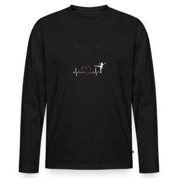 Ballet Dancer Gift Ballerina Ballet Outfit - Men's Premium Organic Long Sleeve Shirt - black - Front - Nico (187cm)