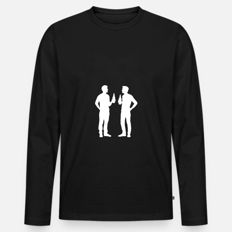 Team Drinking Mannschaft - Männer Premium Bio Langarmshirt - Schwarz