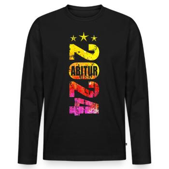 Abitur 2024 - Männer Premium Bio Langarmshirt - Schwarz - Vorne - Nico (187cm)