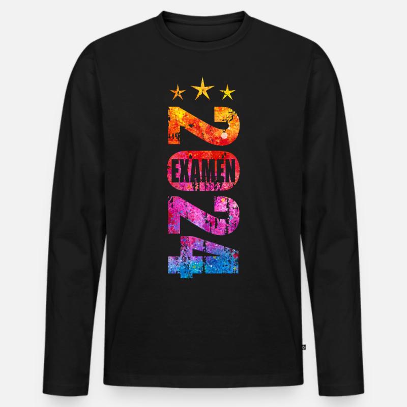 Examen 2024 - Männer Premium Bio Langarmshirt - Schwarz
