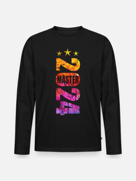 Master 2024 - Männer Premium Bio Langarmshirt - Schwarz