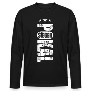 Pokalsieger 2026 - Männer Premium Bio Langarmshirt - Schwarz - Vorne - Nico (187cm)
