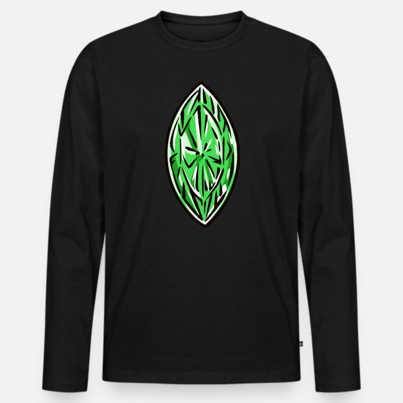 Diamant Edelstein - Männer Premium Bio Langarmshirt - Schwarz