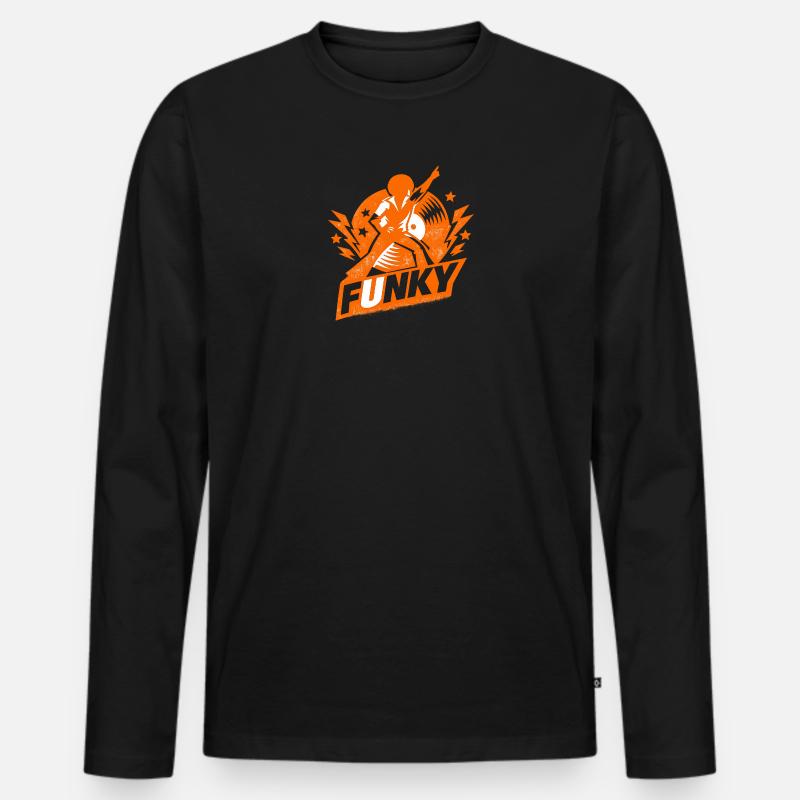 flippig - Männer Premium Bio Langarmshirt - Schwarz