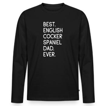 English Cocker Spaniel - Männer Premium Bio Langarmshirt - Schwarz - Vorne - Nico (187cm)
