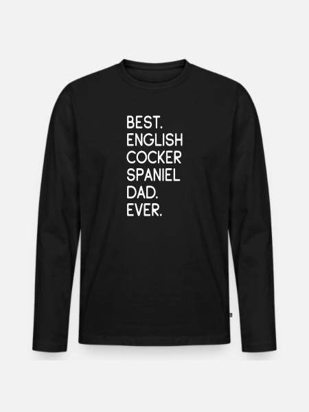 Cocker anglais - T-shirt manches longues Premium bio Homme - noir