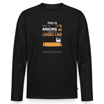 This Is What An Amazing Employee... - Männer Premium Bio Langarmshirt - Schwarz - Vorne - Nico (187cm)
