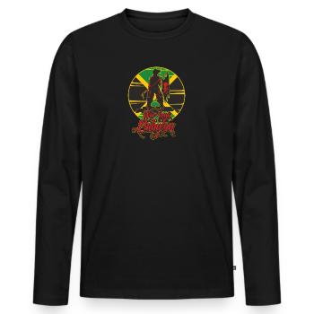 War inna Babylon - Reggae Dancehall Style - Men's Premium Organic Long Sleeve Shirt - black - Front - Nico (187cm)