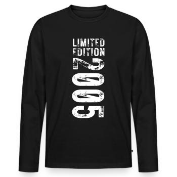 limited edition 2005 18. Geburtstag - Männer Premium Bio Langarmshirt - Schwarz - Vorne - Nico (187cm)