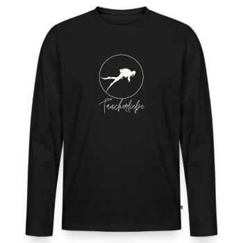 Taucherliebe - Tauchen, Wassersport, See - Männer Premium Bio Langarmshirt - Schwarz - Vorne - Nico (187cm)