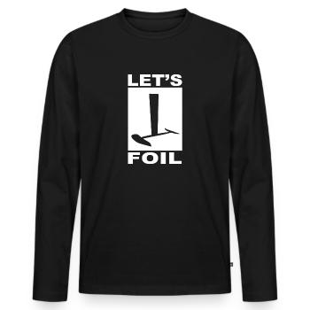 LET S FOIL ! - T-shirt manches longues Premium bio Homme - noir - Devant - Nico (187cm)