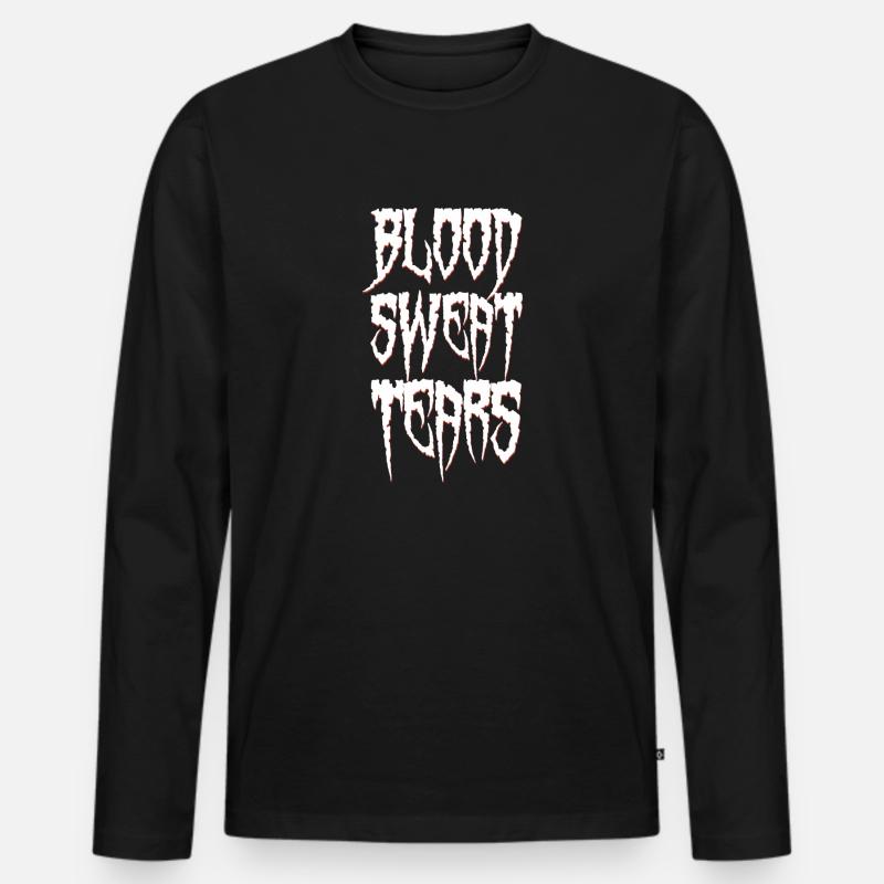 Fitness - Männer Premium Bio Langarmshirt - Schwarz