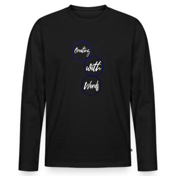 authorship originality jokes writing process - Männer Premium Bio Langarmshirt - Schwarz - Vorne - Nico (187cm)