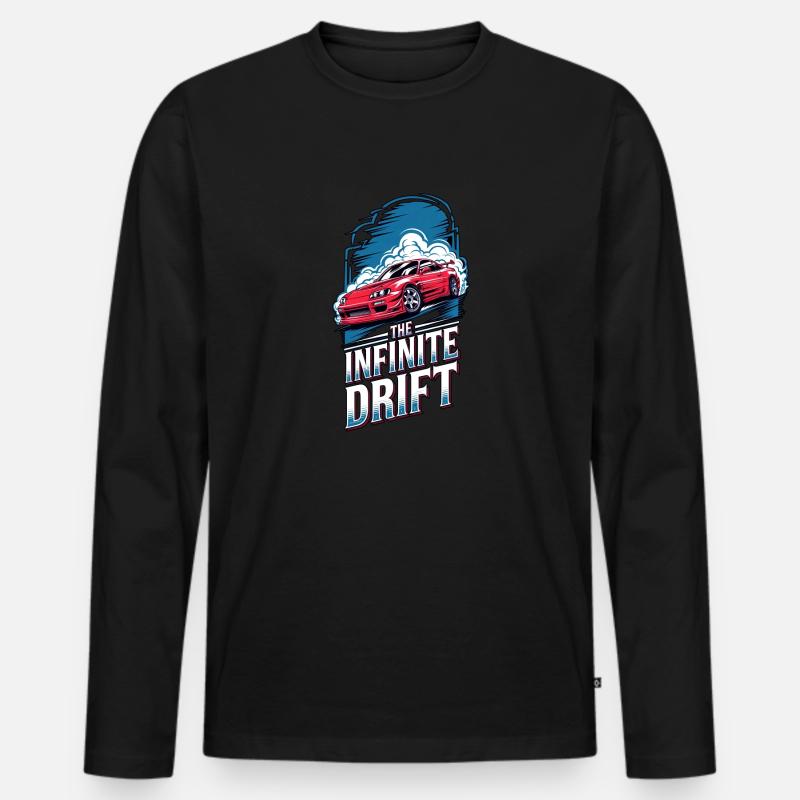 Infinite Drift - Autorennen - Männer Premium Bio Langarmshirt - Schwarz
