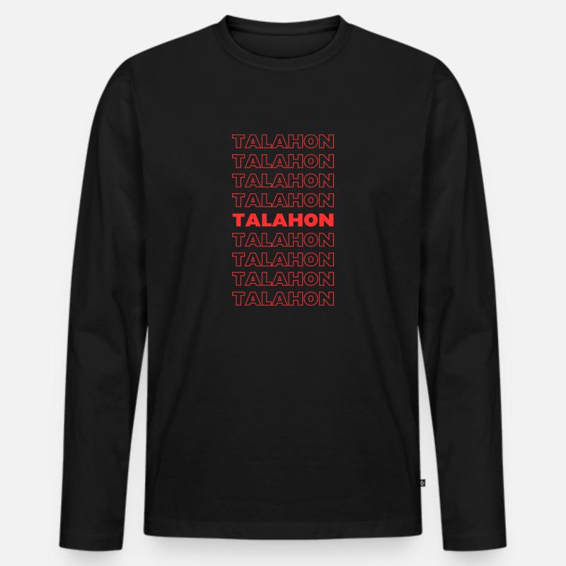 Talahon - Männer Premium Bio Langarmshirt - Schwarz