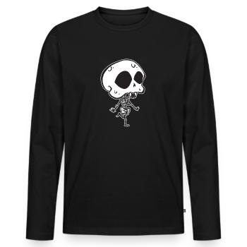 Vampire Skeleton - Men's Premium Organic Long Sleeve Shirt - black - Front - Nico (187cm)