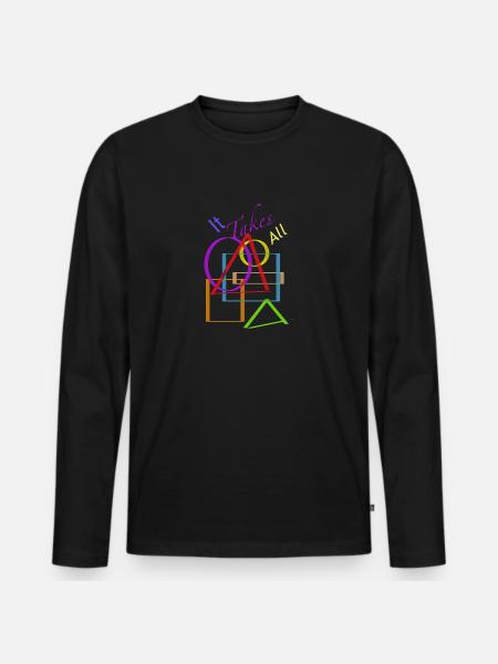 All shapes - Men's Premium Organic Long Sleeve Shirt - black