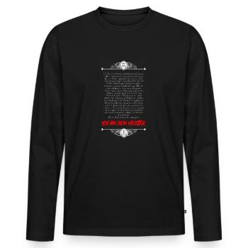 Pen and paper gestaendnis - Männer Premium Bio Langarmshirt - Schwarz - Vorne - Nico (187cm)