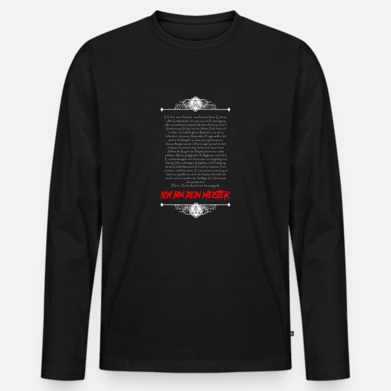 Pen and paper gestaendnis - Männer Premium Bio Langarmshirt - Schwarz