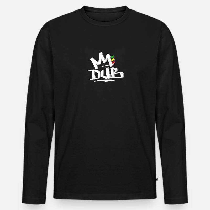 Dub Reggae Rasta 2 - Männer Premium Bio Langarmshirt - Schwarz
