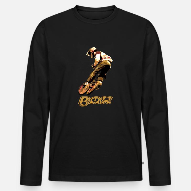 BMX - Männer Premium Bio Langarmshirt - Schwarz