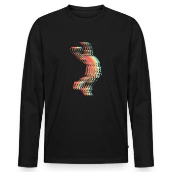 Basketball Slam Dunking Retro - Men's Premium Organic Long Sleeve Shirt - black - Front - Nico (187cm)