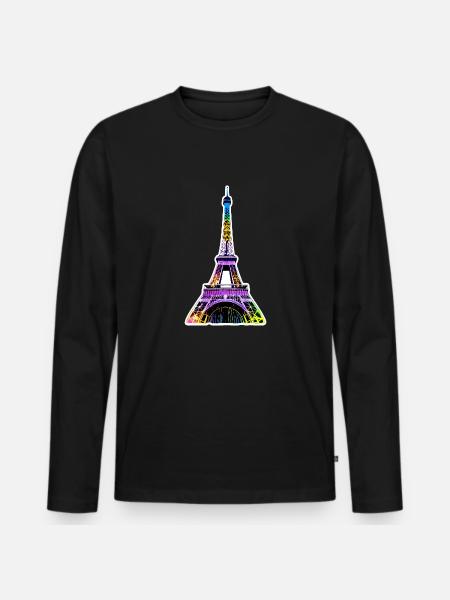 Eiffel tower #5 - Men's Premium Organic Long Sleeve Shirt - black