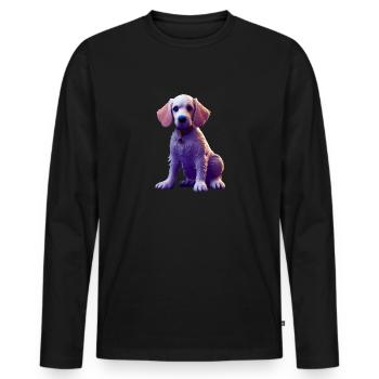 English Setter Dog - English Setter - Men's Premium Organic Long Sleeve Shirt - black - Front - Nico (187cm)
