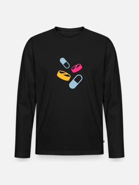 Medicine - Men's Premium Organic Long Sleeve Shirt - black