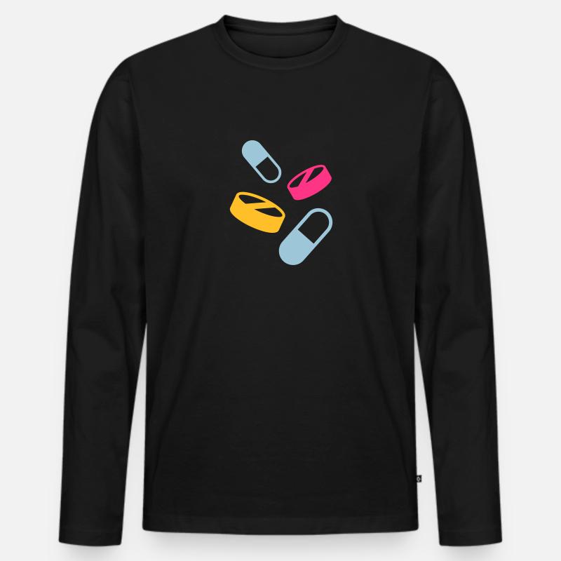 Medizin - Männer Premium Bio Langarmshirt - Schwarz