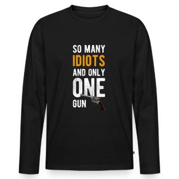 Sarcasm colleagues provocation - Men's Premium Organic Long Sleeve Shirt - black - Front - Nico (187cm)