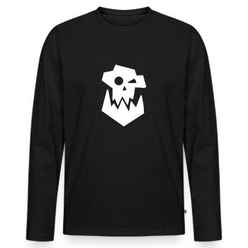 Orc Orc.Waaagh - T-shirt manches longues Premium bio Homme - noir - Devant - Nico (187cm)