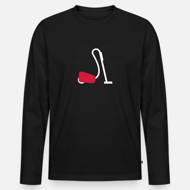 Staubsauger - Männer Premium Bio Langarmshirt - Schwarz