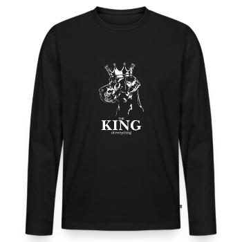 Great Dane King of everything Dog Wilsigns - Men's Premium Organic Long Sleeve Shirt - black - Front - Nico (187cm)